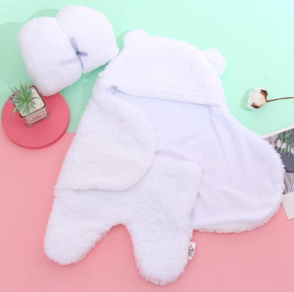 Imagem de Cobertor Swaddle Blanket Spotted Play Sherpa Baby, pacote com 2 marrom/branco