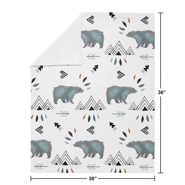 Imagem de Cobertor Swaddle Sweet Jojo Designs Bear Mountain em aquarela