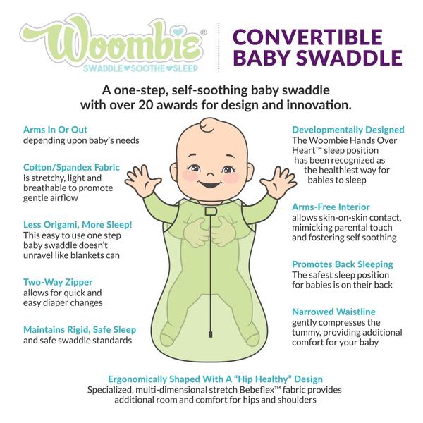 Imagem de Cobertor Swaddle Woombie conversível Twilight/Heathered Grey