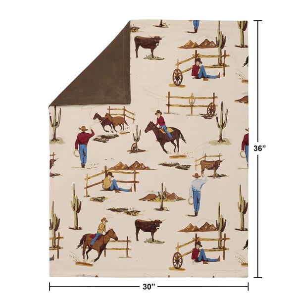 Imagem de Cobertor Sweet Jojo Designs Cowboy Wild West para menino