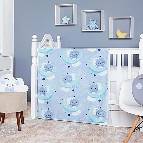 Imagem de Cobertor Toque de Seda Baby Flannel - Azul BLUE (90 x 110 cm)