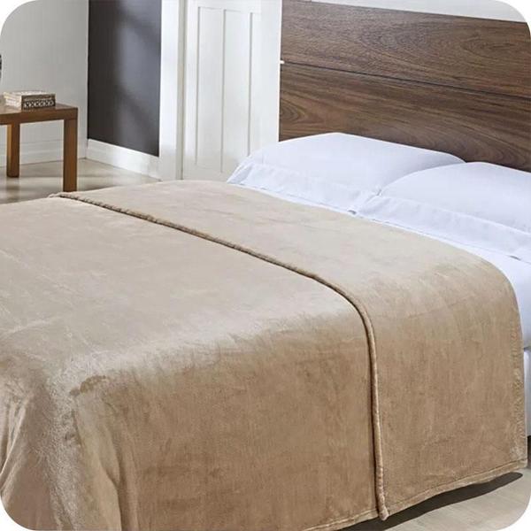 Cobertor Toque De Seda Casal Microfibra Kaki 1,80M X 2,20M - Nc Home Imagem de Cobertor Toque De Seda Casal Microfibra Kaki 1,80M X 2,20M