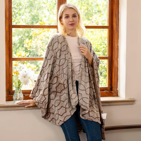 Imagem de Cobertor vestível Bcareself Ultra Soft Flannel Mink Brown