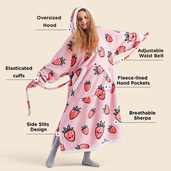 Cobertor Vestível com Capuz Bedsure Oversize para Mulheres