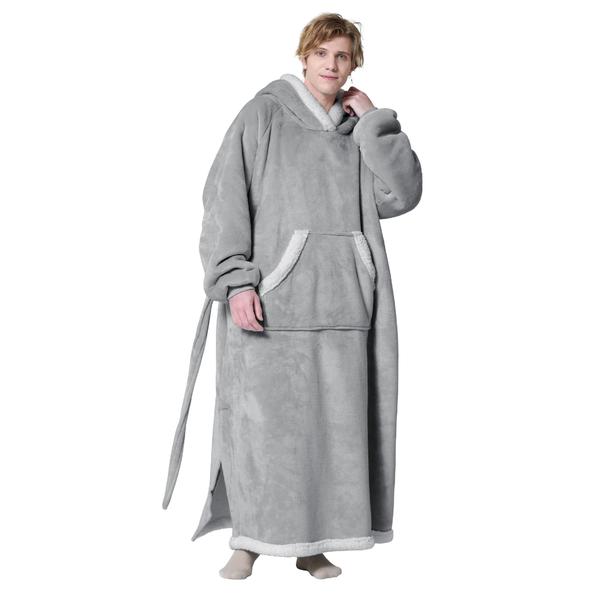 Imagem de Cobertor vestível com capuz Bedsure Oversize Sherpa Fleece