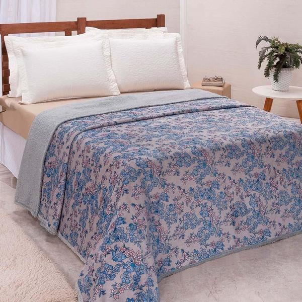 Cobertor Winter Solteiro Manta Soft Plush - Floral ul - Casa Scarpa Imagem de Cobertor Winter Solteiro Manta Soft Plush - Floral ul