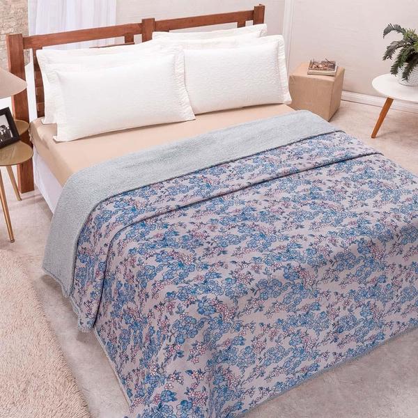 Cobertor Winter Solteiro Manta Soft Plush - Floral ul - Casa Scarpa Imagem de Cobertor Winter Solteiro Manta Soft Plush - Floral ul