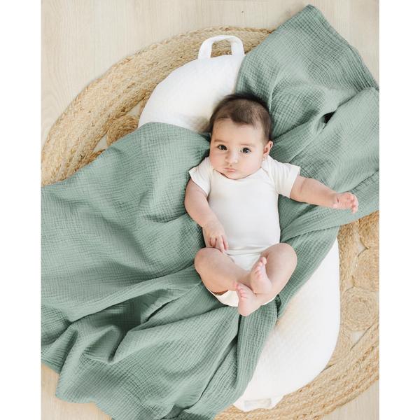 Imagem de Cobertores Muslin Swaddle Konssy, pacote com 3, unissex, 120 x 120 cm