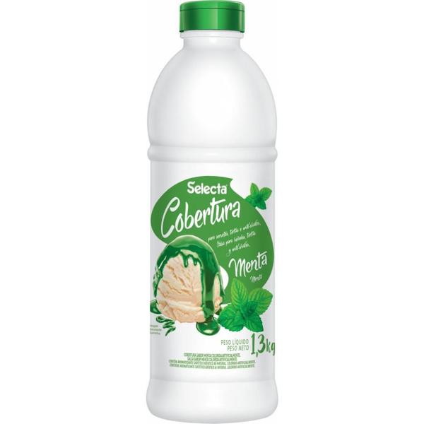 Imagem de Cobertura Concentrado de Sorvete e Sobremesas Selecta 1,3kg - Menta