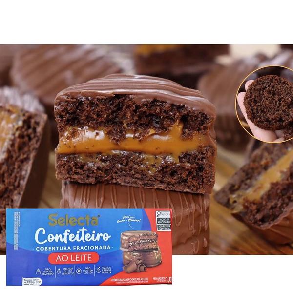 Cobertura Confeiteiro Barra Ao Leite 1,01kg Selecta Imagem de Cobertura Confeiteiro Barra Ao Leite 1,01kg Selecta
