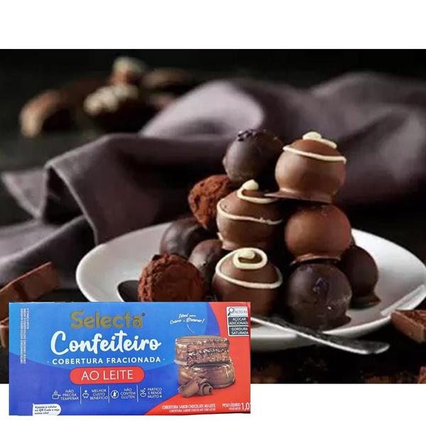 Cobertura Confeiteiro Barra Ao Leite 1,01kg Selecta Imagem de Cobertura Confeiteiro Barra Ao Leite 1,01kg Selecta