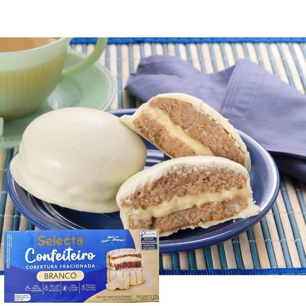 Cobertura Confeiteiro Barra Branco 1,01kg Selecta Imagem de Cobertura Confeiteiro Barra Branco 1,01kg Selecta