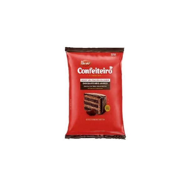 Imagem de Cobertura Confeiteiro Chocolate Meio Amargo Harald - Gotas 1,01KG