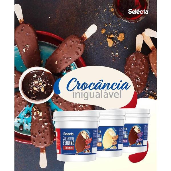 Imagem de Cobertura Esquimo Crunch Chocolate Ao Leite 12Kg Selecta
