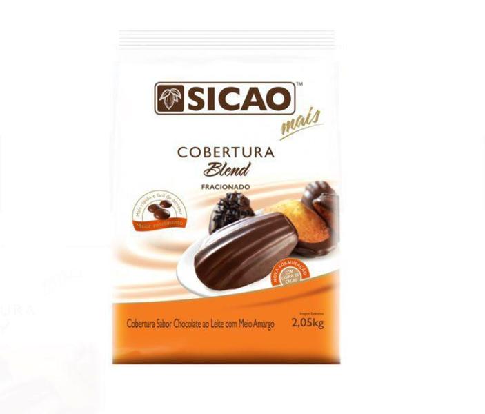 Cobertura Fracionada sabor chocolate Blend gotas 2,05kg Sicao Mais Imagem de Cobertura Fracionada sabor chocolate Blend gotas 2,05kg Sicao Mais