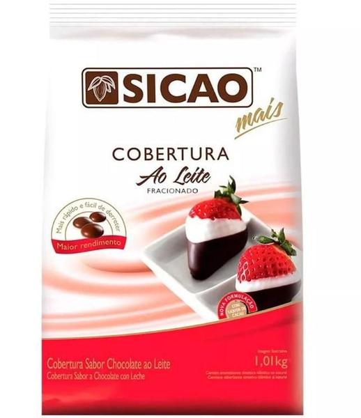 Cobertura Fracionado Mais Ao Leite Gotas 1,01kg Sicao Imagem de Cobertura Fracionado Mais Ao Leite Gotas 1,01kg Sicao