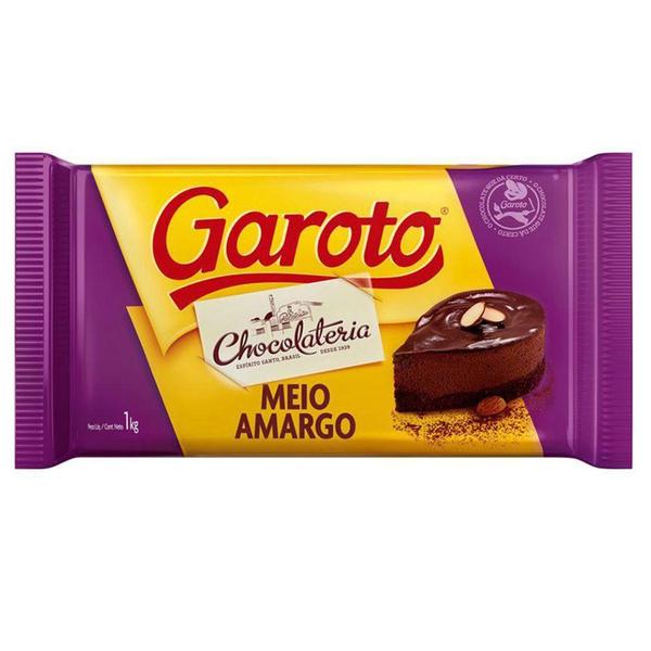 Cobertura Garoto Chocolate Meio Amargo 1kg Imagem de Cobertura Garoto Chocolate Meio Amargo 1kg