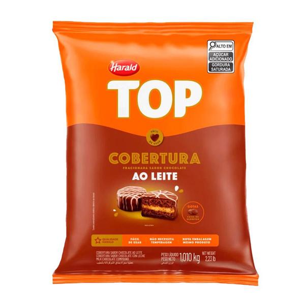 Imagem de Cobertura Gotas Chocolate ao Leite Top 1,050Kg - Harald