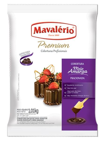 Imagem de Cobertura Gotas Premium Meio Amargo 1,01kg Mavalério