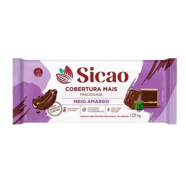 Cobertura Mais Meio Amargo Barra 1,01kg Sicao Imagem de Cobertura Mais Meio Amargo Barra 1,01kg Sicao