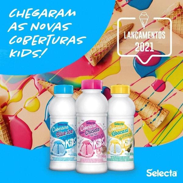 Imagem de Cobertura para Sorvete e Açai Sabor Blue Ice Kids 1.3kg Selecta