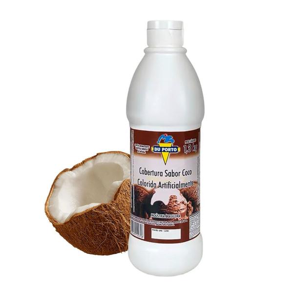 Imagem de Cobertura para sorvete sabor coco branco 1kg - Du Porto