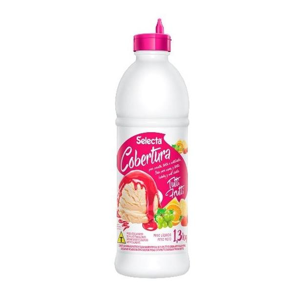 Imagem de Cobertura Para Sorvete Selecta Sabor Tutti Frutti 1,3kg Duas Rodas