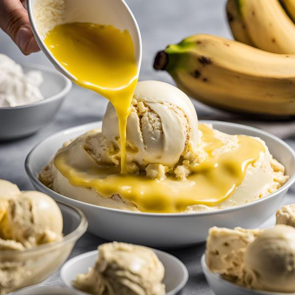 Cobertura para sorvetes sabor banana fini 1kg Imagem de Cobertura para sorvetes sabor banana fini 1kg