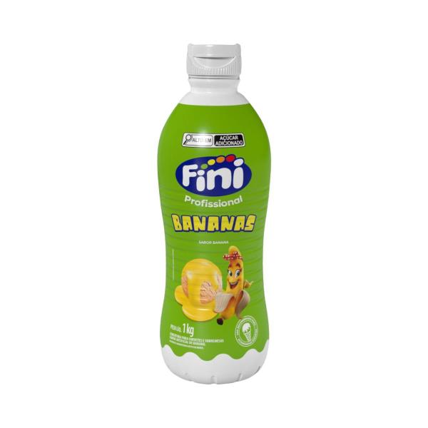 Cobertura para sorvetes sabor banana fini 1kg Imagem de Cobertura para sorvetes sabor banana fini 1kg