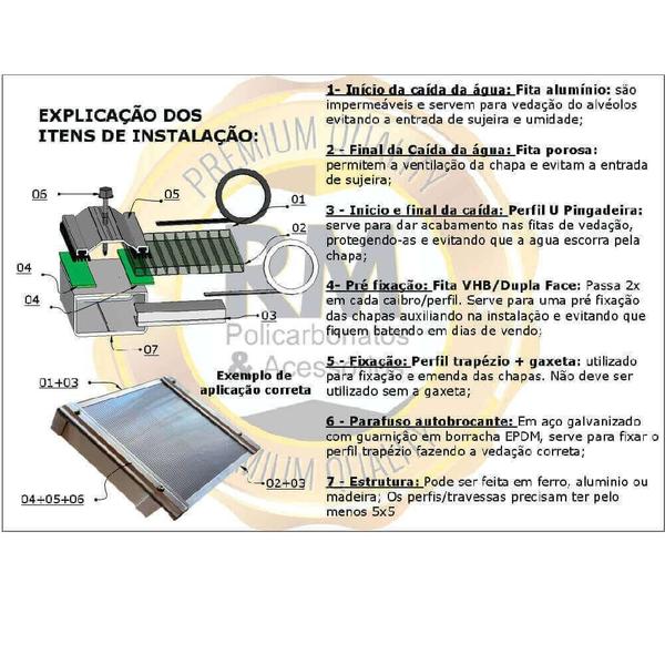 Imagem de Cobertura Policarbonato Alveolar 6,00m x 4,00m - Verde 4mm