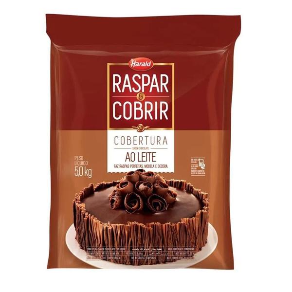 Cobertura Raspar/Cobrir Ao Leite 5kg Harald Imagem de Cobertura Raspar/Cobrir Ao Leite 5kg Harald