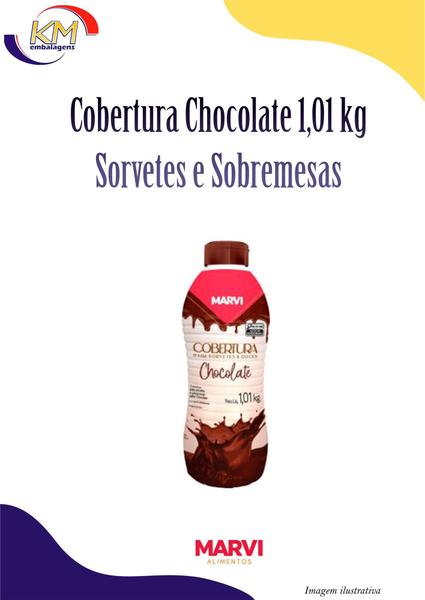 Imagem de Cobertura sorvetes e sobremesas Chocolate 1,01 kg - Marvi - doces, sorveteria, doceria (4836)