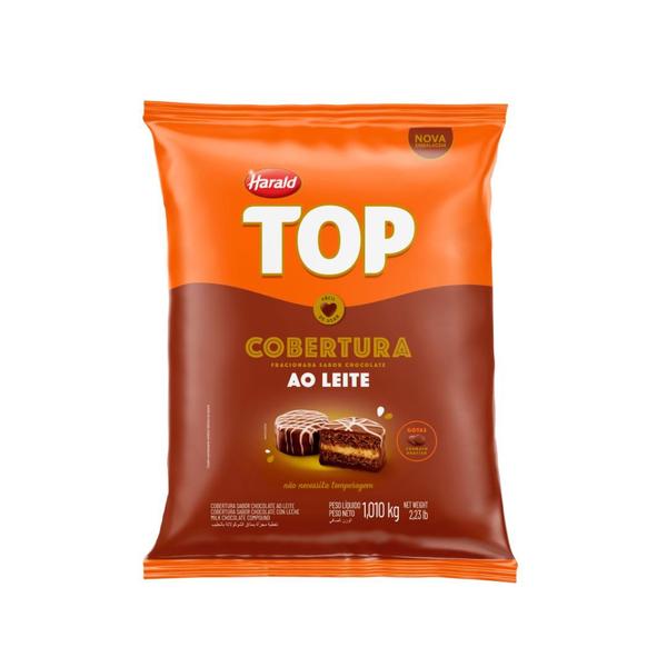 Imagem de Cobertura top chocolate ao leite em gotas 1,01kg - harald