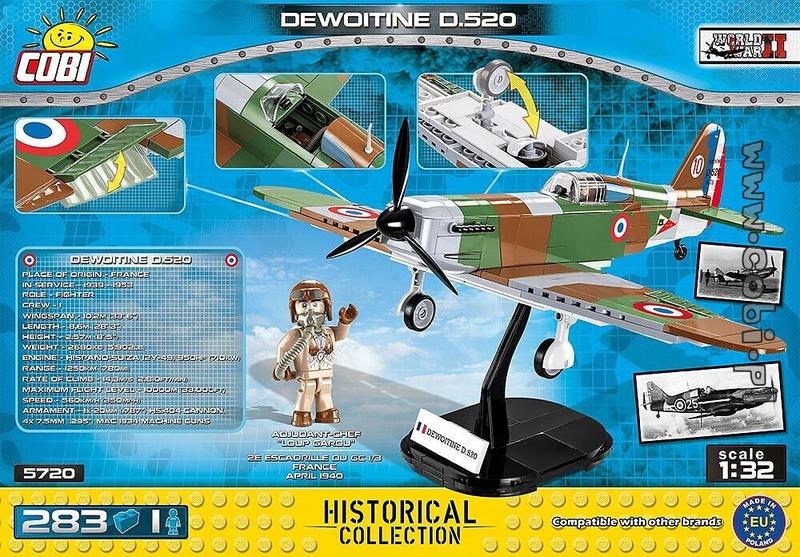 Imagem de Cobi 5720 -  aviao militar frances dewoitine d.520 283 pcs