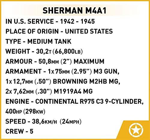 Imagem de COBI Companhia dos Heróis 3 Sherman M4A1 Tanque