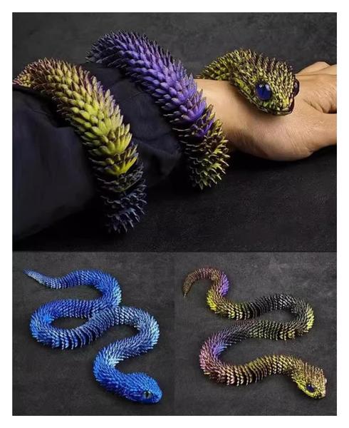 Imagem de Cobra impressa em 3D da Fidget Toy para aliviar o estresse, rosa, 60 cm