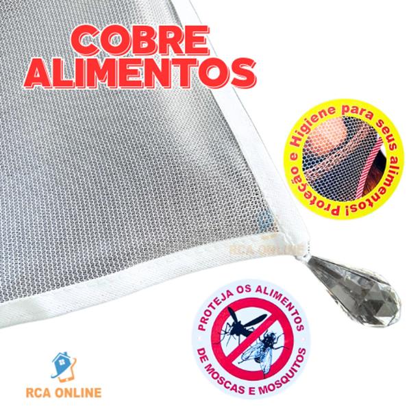 Imagem de Cobre Alimentos Proteção Anti Mosquito Com Cristal 1 Und