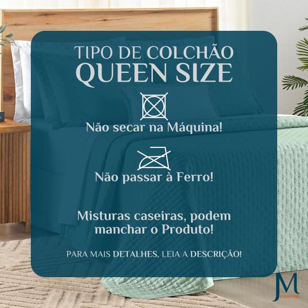 Imagem de Cobre Leito Queen Size 100%Algodão Lory Bordado Super