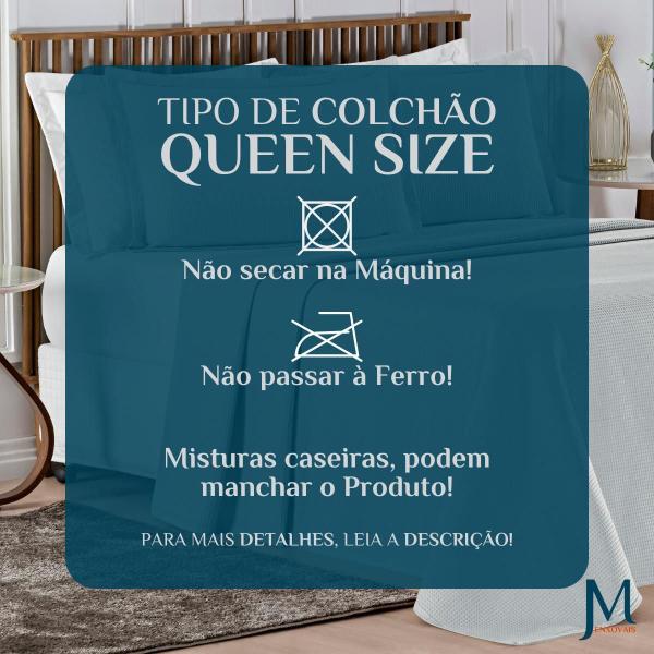 Imagem de Cobre Leito Queen Size Algodão Lisboa Bordado Super Luxuoso