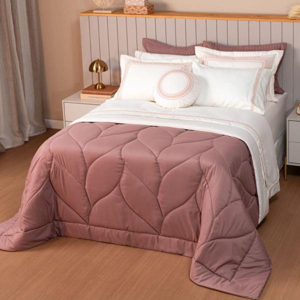 Cobreleito King Lavive Marbella 04 Peças Dupla Face Rosa Imagem de Cobreleito King Lavive Marbella 04 Peças Dupla Face Rosa