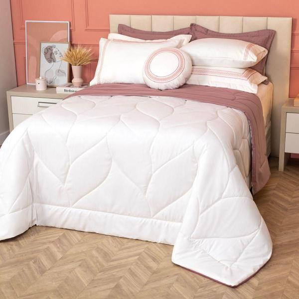 Cobreleito King Lavive Marbella 04 Peças Dupla Face Rosa Imagem de Cobreleito King Lavive Marbella 04 Peças Dupla Face Rosa
