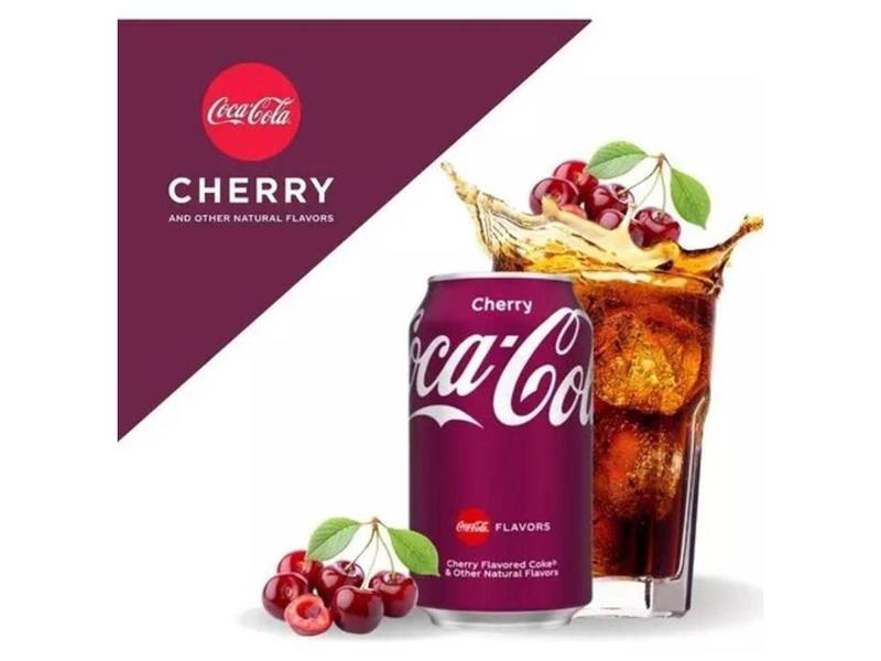 Coca Cola Cereja Cherry Coke Flavors 330ml - Importada Imagem de Coca Cola Cereja Cherry Coke Flavors 330ml - Importada