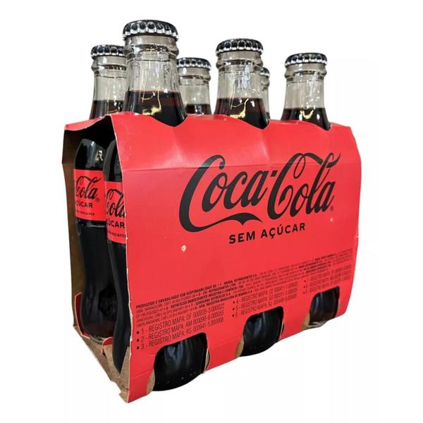 Imagem de Coca Cola Sem Açucar Vidro 250Ml (12 Garrafas)