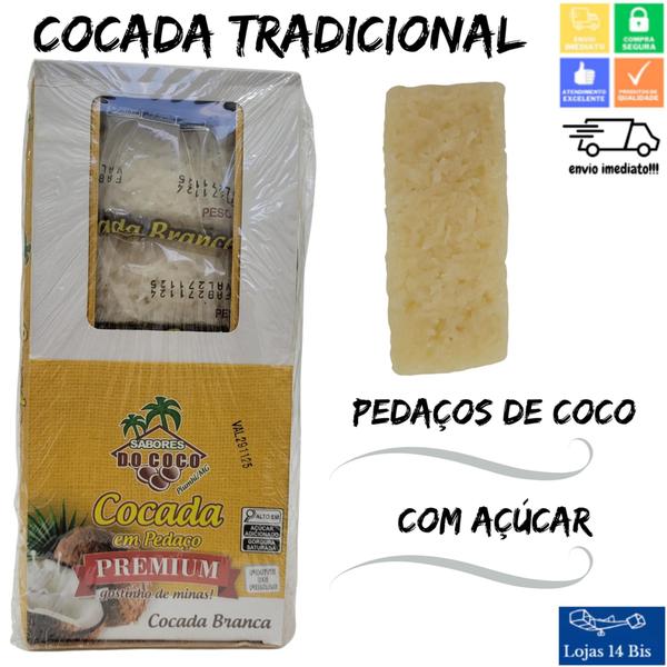 Imagem de Cocada Branca Artesanal Premium 15x40g Sabores do Coco Minas Gerais