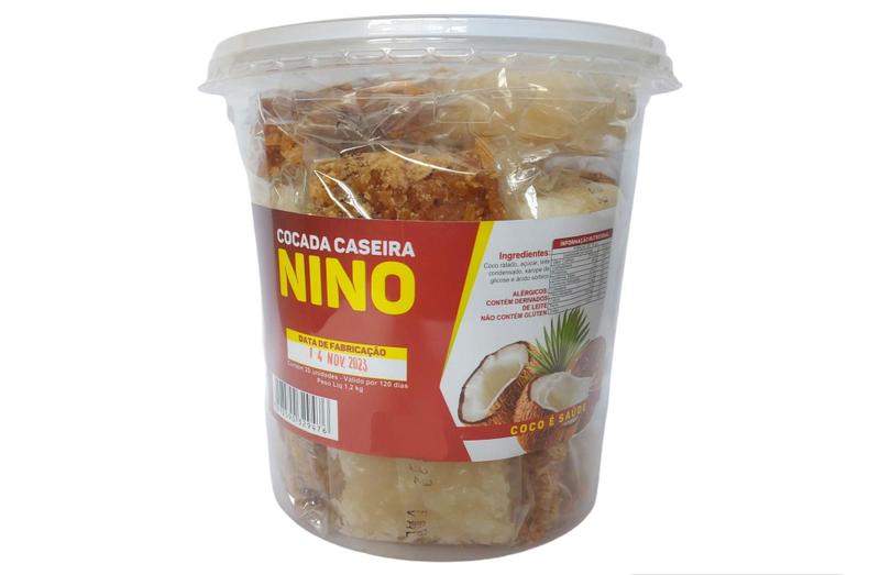 Imagem de Cocada Caseira Pote 20x60g - Nino - Coco Fresco