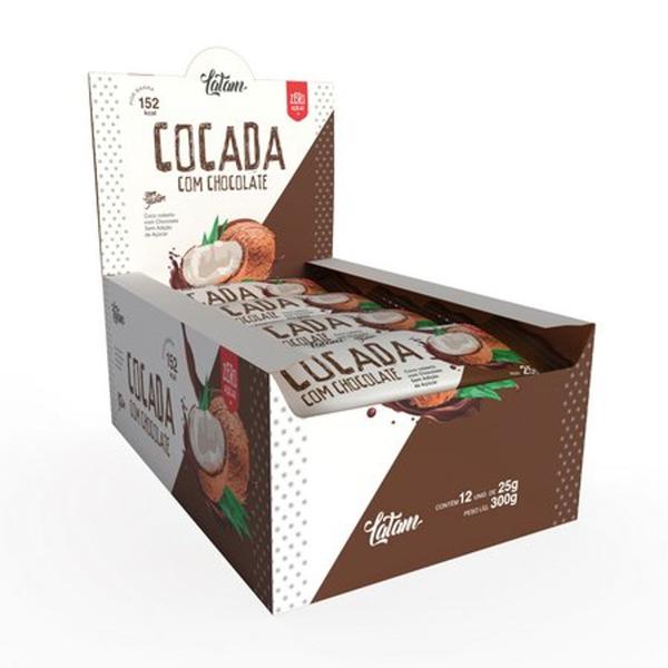 Imagem de Cocada latam c/chocolate zero acucar 25g - display com 12 unidades