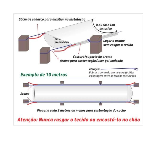 Imagem de Cocho Para Gado Em Tecido De Polipropileno - 1,00 X 10 M