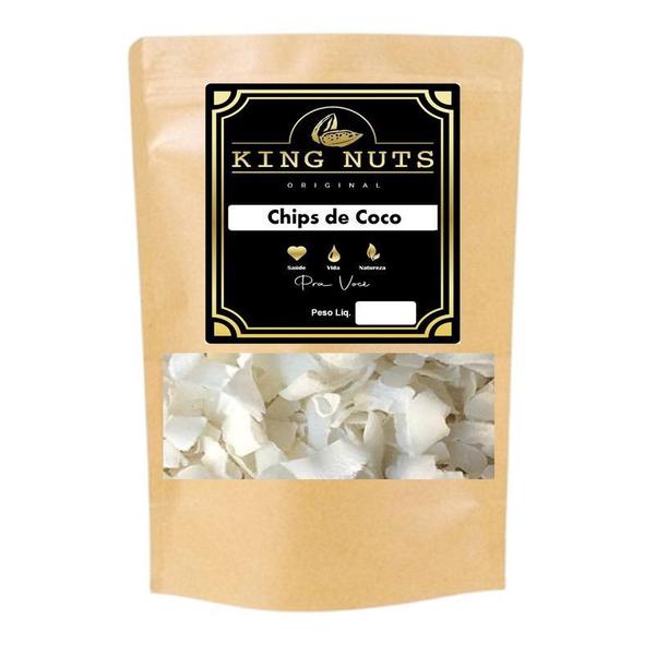 Coco Chips sem Açúcar 500gr King Nuts Imagem de Coco Chips sem Açúcar 500gr King Nuts
