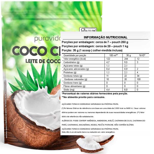 Imagem de Coco Cream Leite de Coco em Pó - (250g) - Pura Vida