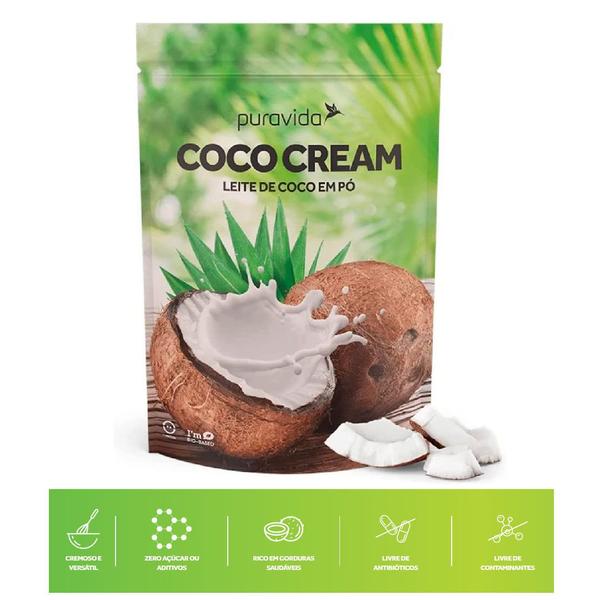 Coco Cream (Leite de Coco em Pó) - Puravida 250g Imagem de Coco Cream (Leite de Coco em Pó) - Puravida 250g